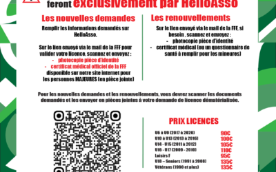 📢 LICENCES 2026-2027 : C&rsquo;EST PARTI ! ⚽💚