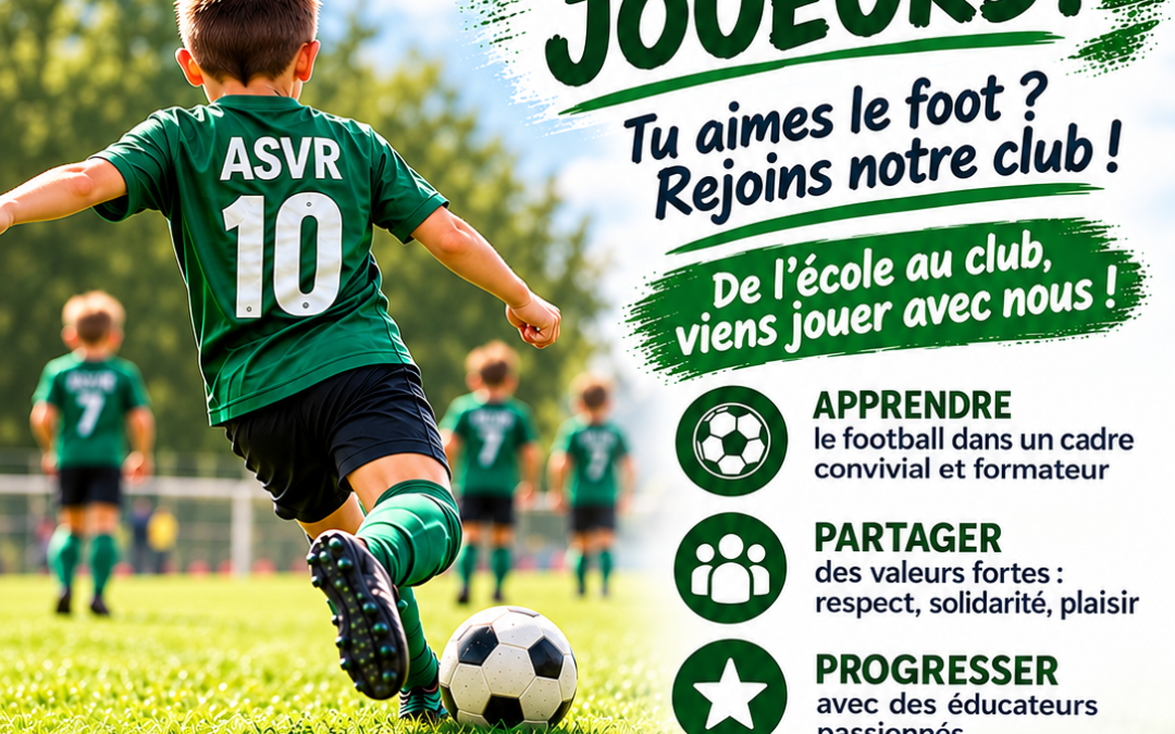 PARENTS, ET SI VOTRE ENFANT SE LANÇAIT DANS L’AVENTURE ASVR ? 🟢⚪️