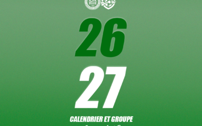 GROUPES ET CALENDRIER CHAMPIONNAT SENIORS A ET B